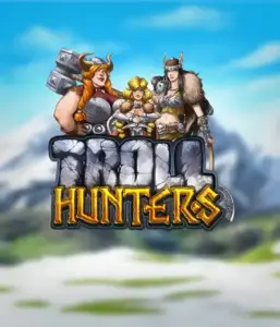 Immerse yourself in "Troll Hunters," where valiant Viking warriors stand ready to confront their foes. The logo features a male and female Viking, equipped with weapons, with a frosty mountainous backdrop. They emanate strength and courage, reflecting the core of the game's adventurous theme.