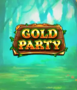 Enter the magical forest of Gold Party slot by Pragmatic Play, showcasing a rustically styled wooden sign adorned with golden letters. The backdrop of misty green forest which adds a mystical touch to the slot's theme. Perfect for those who enjoy magical and nature-inspired games, providing a delightful escape. 