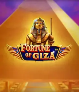 Uncover the mystical world of Fortune of Giza slot by Pragmatic Play, highlighting a majestic depiction of a Pharaoh before the iconic pyramid backdrop. This graphic captures the splendor of Egyptian heritage, perfect for those interested in ancient civilizations, offering a fascinating escape.